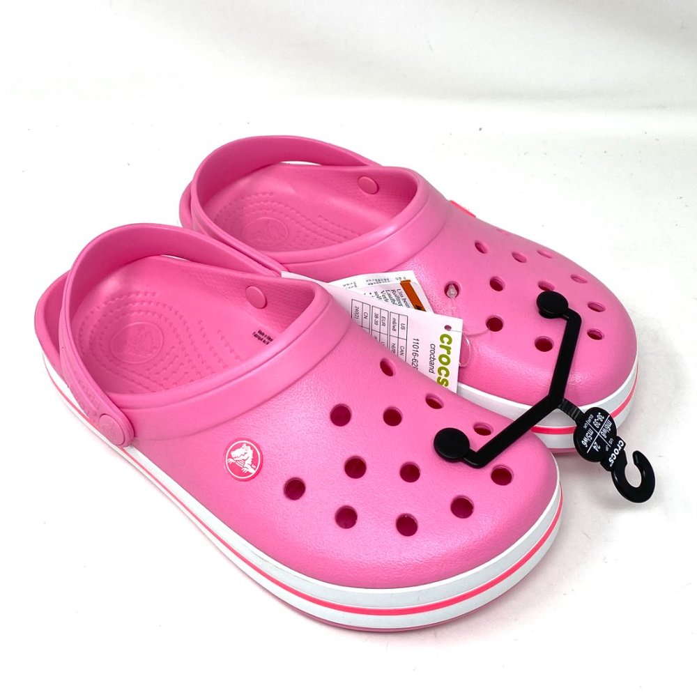 🌸Sale🌸 Crocs Crocband Clog Pink Lemonade Women’s Size 9 11016-62P - Picture 2 of 8